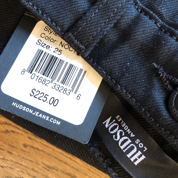 Hudson Viper Black Studded Biker Mini Skirt Denim Jean Skirt New NWT - Picture 6 of 8